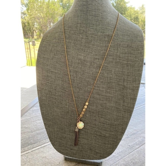 J. Crew Necklace Tussle Gold Tone Chain 30”+2” - Picture 10 of 11